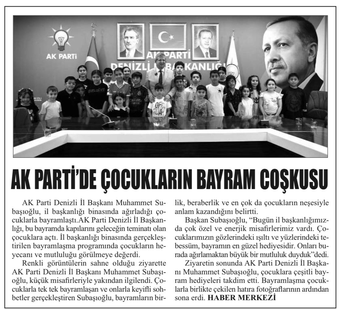 subasiogluMS's tweet photo. “Çocuklarımızın gözlerindeki ışıltı ve yüzlerindeki tebessüm, bayramın en güzel hediyesidir. Onları AK Parti İl Başkanlığımızda ağırlamaktan büyük bir mutluluk duyduk.” https://t.co/R1fnmvJeGC