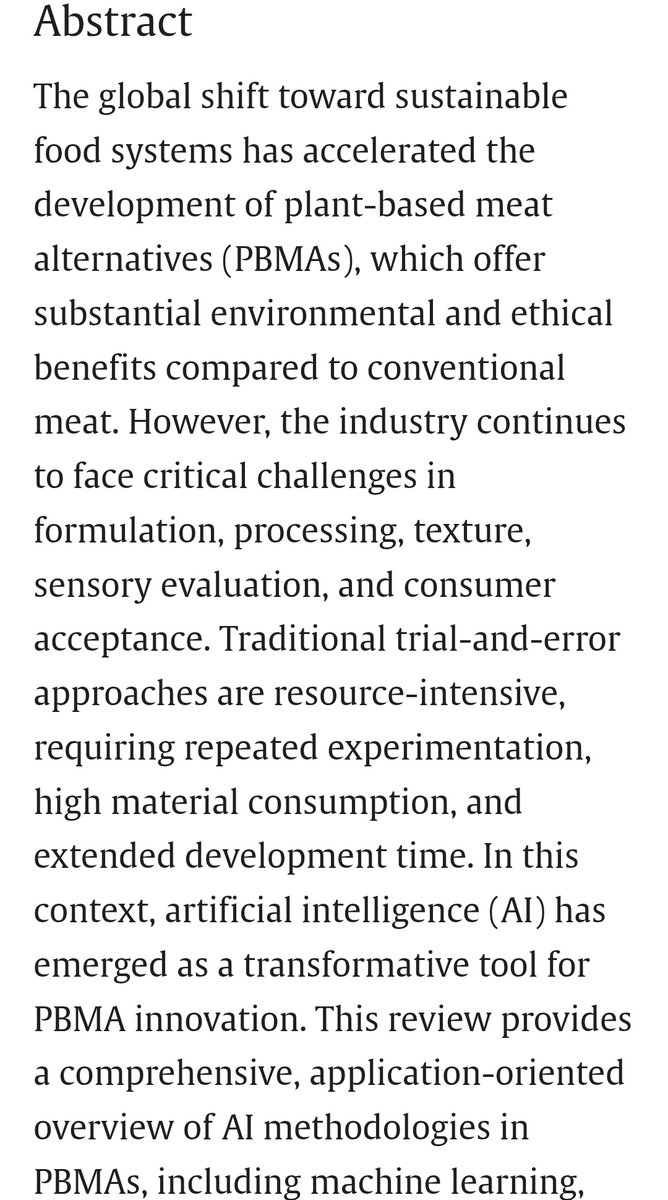 tek_nikel54's tweet photo. ᴛᴇᴋ🤖ɴɪᴋᴇʟ54👾🤖29🤖
R.Aghagholizadeh etal
#FoodResearch #International
#June2026

'#ArtificialIntelligence👾 4 #PlantBased #MeatAlternatives: #Pathways 2 #sustainablefuture🤖'

#Machinelearning #3Dprinting
#Datadriven #bioavailability
#Tek_nikel54🤖 https://t.co/jyzOJY6jlt https://t.co/bJOS5pL3Rc