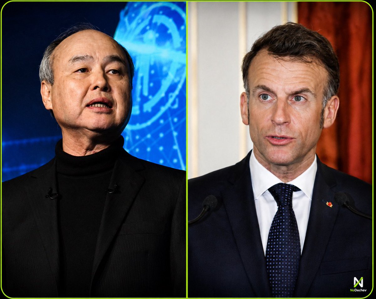 NoDechev's tweet photo. 🇫🇷🚨JUST IN: 

SoftBank to invest €45 billion to build AI data centers in France.
https://t.co/0rpsPrlNgo https://t.co/O8qBCprn1Y