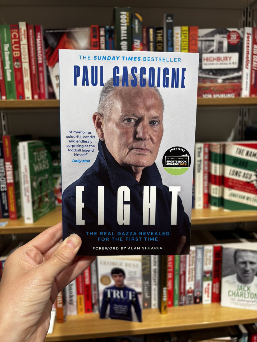 reach_sport's tweet photo. New in paperback! 📚 

Paul Gascoigne: Eight 8️⃣ 

A Sunday Times bestseller and winner of Autobiography of the Year at the @sportsbookaward! 🏆 

The perfect read for a summer of football ⚽️ 

#gazza #newbook #sportsbookawards https://t.co/KP85V7ldBC