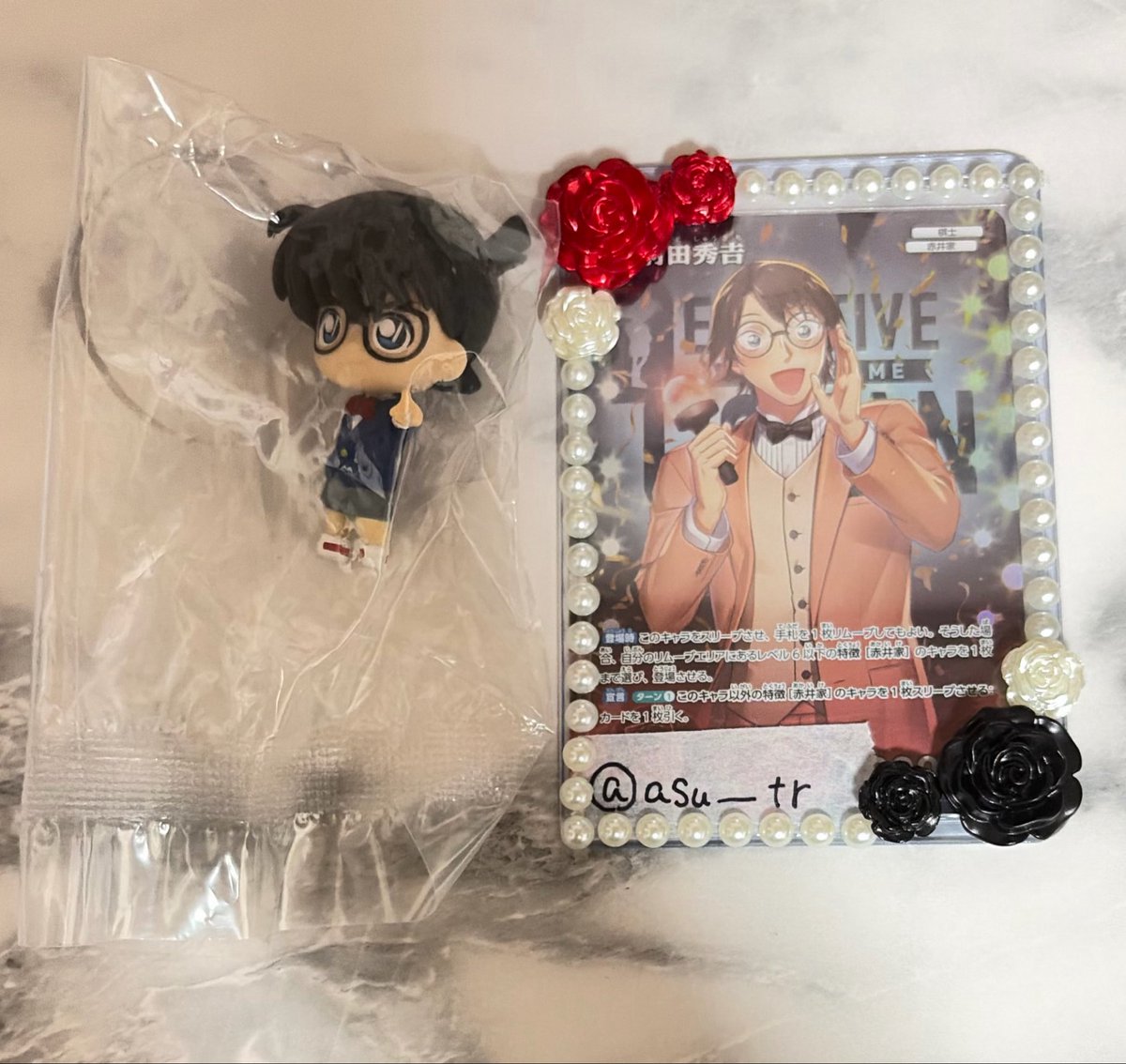 asu__tr's tweet photo. @hrbswww @xxx 初めまして、こんばんは。
検索よりお声がけ失礼致します。

画像のコナン君を所持しております。
安室さんと交換は可能でしょうか？

ご検討頂けますと幸いです。 https://t.co/Yq284FXY0c
