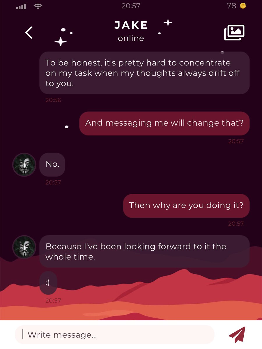 ari_sta1's tweet photo. El concepto de que Jake solo quería hacer conversación porque igual no le importa si el MC tiene pareja o no. 

Mi amigo de verdad dijo “eres tan bonit@ que ocupas dos novios” https://t.co/aAgmZtRuAD