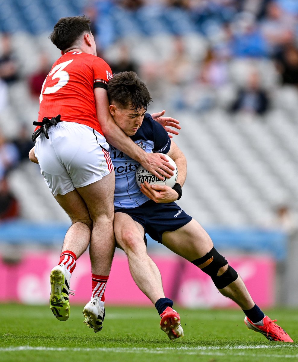 DubGAAOfficial's tweet photo. All-Ireland Senior Football Championship 
Second Half (45 min) 

Dublin 1-14 (17) 
Louth 3-11 (20) 

Two consecutive goals for Louth sets them ahead by 3

#UpTheDubs https://t.co/6du6XzTh9q