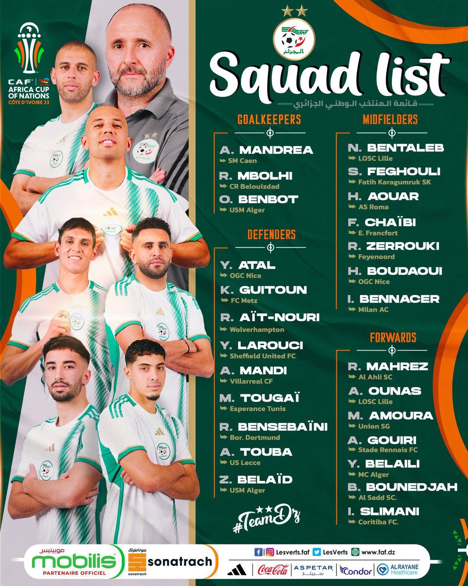 dzaairy's tweet photo. J’aurai préférer aller au mondial avec cette liste une vraie liste de rajjels https://t.co/7eMuLvttdc