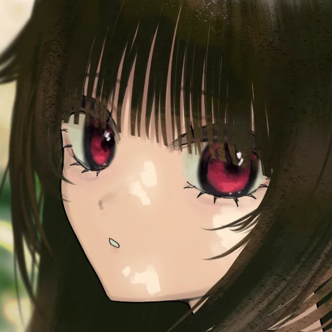 髪の塗りは確立したからいいとして、目の塗りが絵ごとに全く違うのやめたいです 同じキャラの目なのに塗りが毎度全然違う目の塗りだけ安定しない