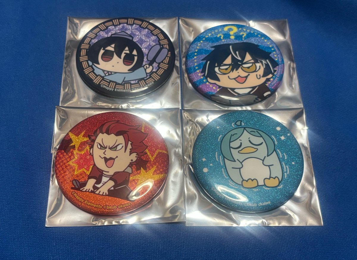 _vert_mer_'s tweet photo. 【交換】あんスタ　あんさんぶくぶスターズ　ぶくスタ　ぶくぶ　グリッター缶バッジ

譲：凛月 ジュン 紅郎 奏汰
求：泉 つむぎ HiMERU みか(又はマヨイ)

郵送での交換/上段は泉との交換・纏めての交換/泉を含む取引のみ/友人分も求めております

お心当たりありましたらお気軽にお声掛け下さい https://t.co/ESrnwmXQ79