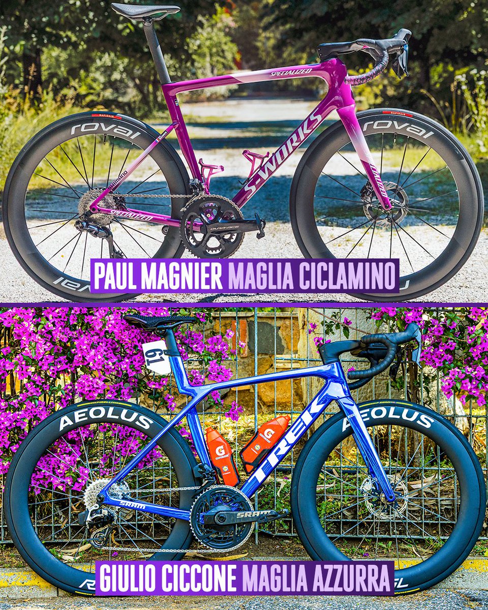 VelonCC's tweet photo. The custom bikes of the Giro 😍

Jonas Vingegaard, Paul Magnier, Giulio Ciccone and Afonso Eulálio all rode special-edition paint jobs on the final stage of the 2026 Giro d’Italia to mark their respective classification victories.
______
🇮🇹 #GirodItalia https://t.co/SmK0dG7HEt