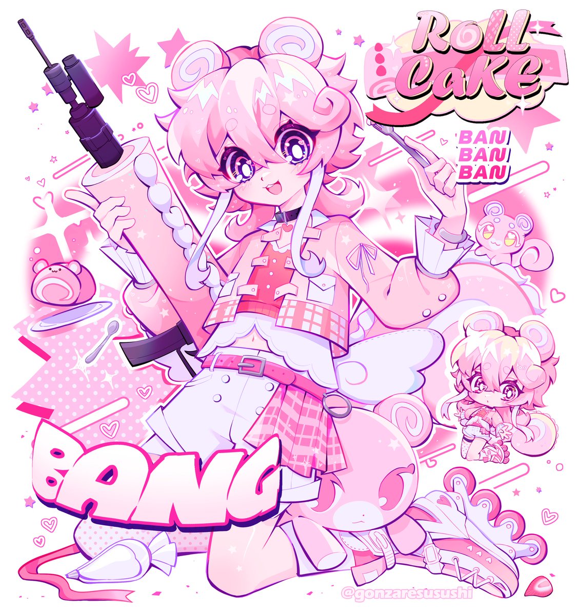 gonzaresusushi's tweet photo. #oc #illustration #イラスト
ロールケーキBANG❕💥 https://t.co/sAdR5OSwoH