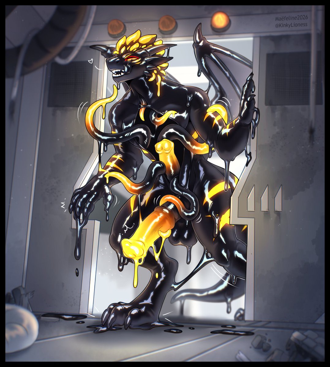 BasaltDerg's tweet photo. Asphalt breached containment~ and he's looking for reproductive partners

🎨 by @KinkyLioness https://t.co/W3GYvfMLad