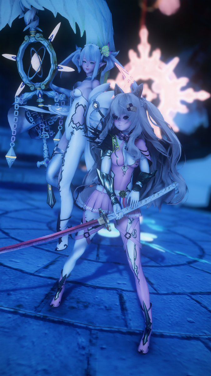 NeptuniaMX's tweet photo. Hello.. everyone.. Yumiko here~ Yumiko wish... you're doing great~ ✨

Uhh.. Yumiko saw Shi-cchi doing some fun with her friend... So Yumiko did the same for today... with @ChanHirahi80620 

We... look.. beautiful, right?~ 💕

#PSO2NGS #PSO2NGS_SS #PSO2GLOBAL https://t.co/KMQ9Yted0m
