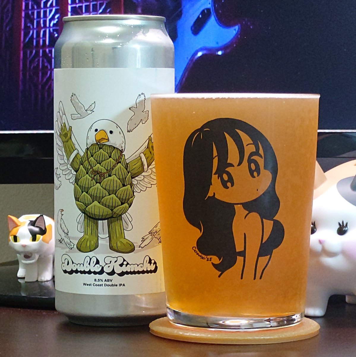 necohico's tweet photo. #WestCoastBrewing（@WCBShizuoka）　 × #WhiteCrowBrewing
『DOUBLE KIMCHI』
ABV 8.5％
Style:WEST COAST DOUBLE IPA
ダンクな香の柑橘松草！
WEST COAST IPA 系好き😻
#ビール #beer #クラフトビール #craftbeer #酒のスマイル（@sakenosmile_oki）#conix https://t.co/buBuV2FnSH
