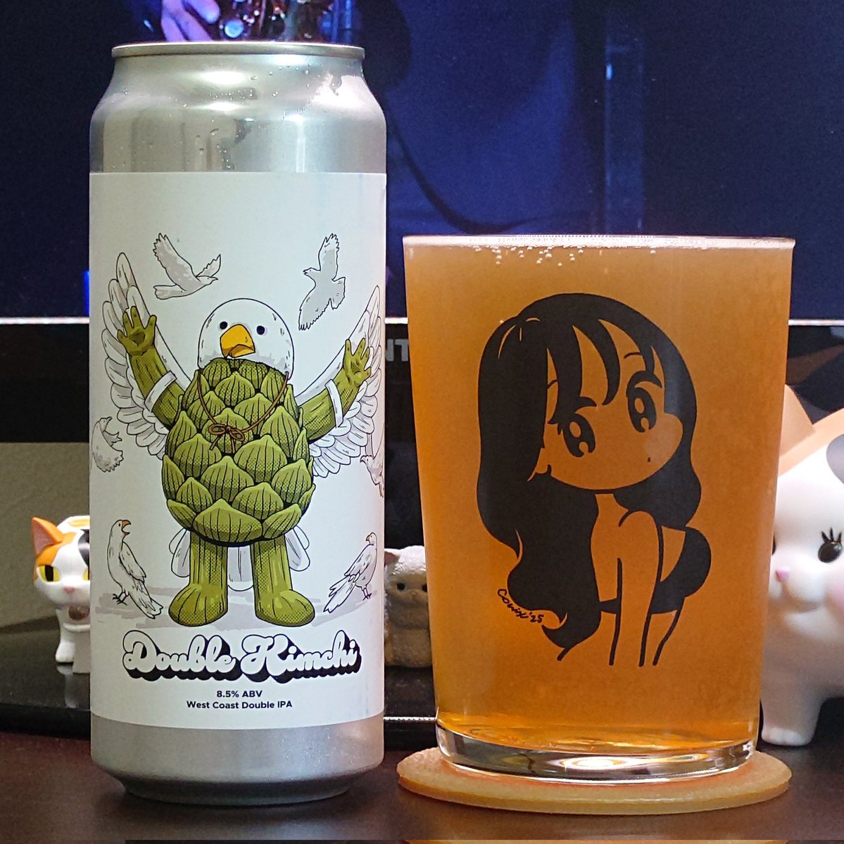 necohico's tweet photo. #WestCoastBrewing（@WCBShizuoka）　 × #WhiteCrowBrewing
『DOUBLE KIMCHI』
ABV 8.5％
Style:WEST COAST DOUBLE IPA
ダンクな香の柑橘松草！
WEST COAST IPA 系好き😻
#ビール #beer #クラフトビール #craftbeer #酒のスマイル（@sakenosmile_oki）#conix https://t.co/buBuV2FnSH