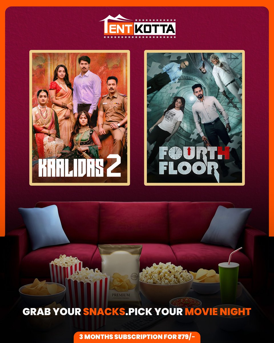Tentkotta's tweet photo. Grab your snacks. Pick your mystery. 🔍
🔥 Kaalidas 2
🕰️ Fourth Floor
Two gripping thrillers. One perfect movie night.
▶️ Streaming now on Tentkotta
#MovieNight #Kaalidas2 #FourthFloor #Tentkotta #StreamingNow #TamilThriller #MysteryMovies #OTTBinge #WatchNow #WeekendWatch https://t.co/6ozwwdd8eO