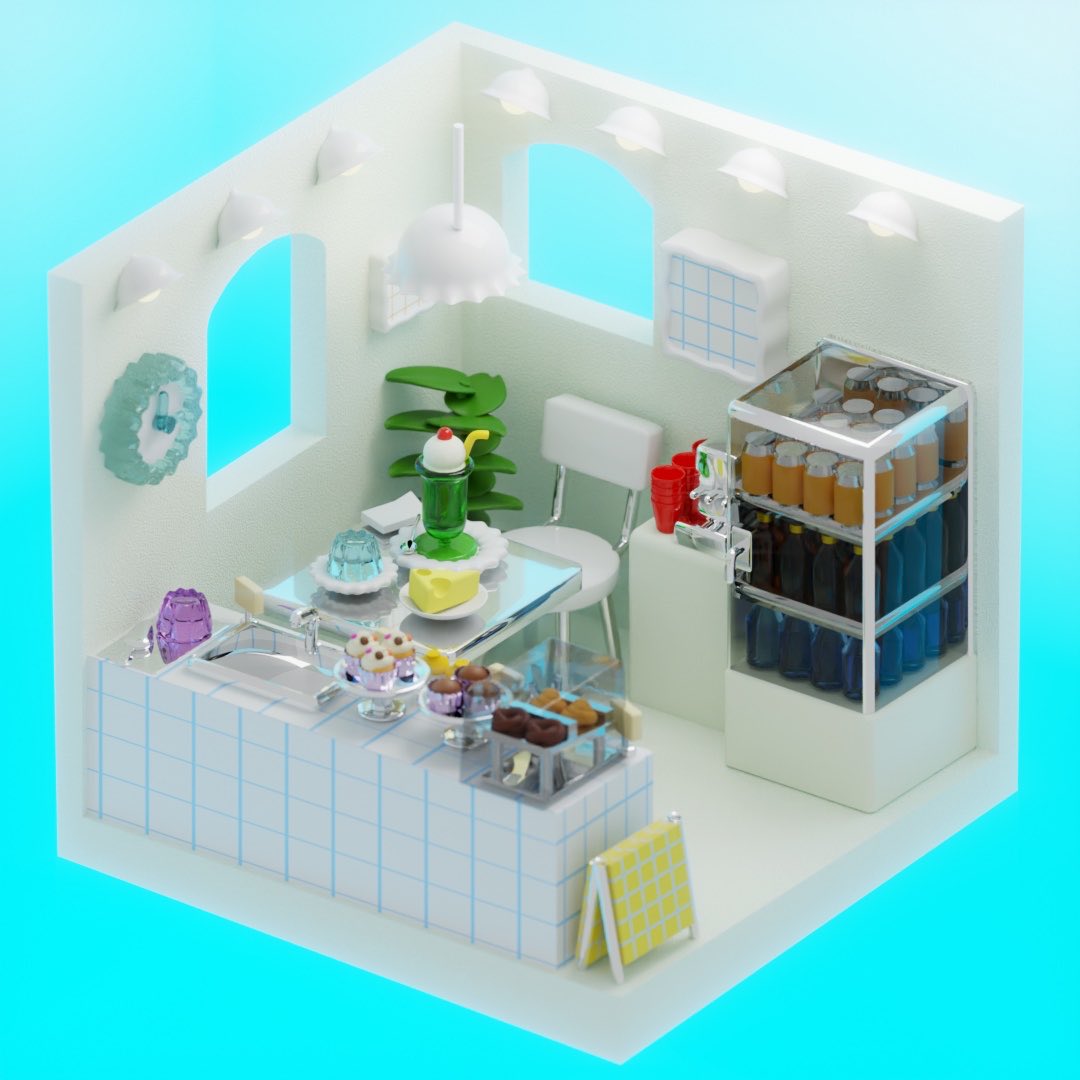 Flapoo3dcg's tweet photo. 🌬️ひんやりｃａｆｅ･:*+.\(( °ω° ))/.:+
#blender #b3d #3DCG https://t.co/1NFvy7TOJ8