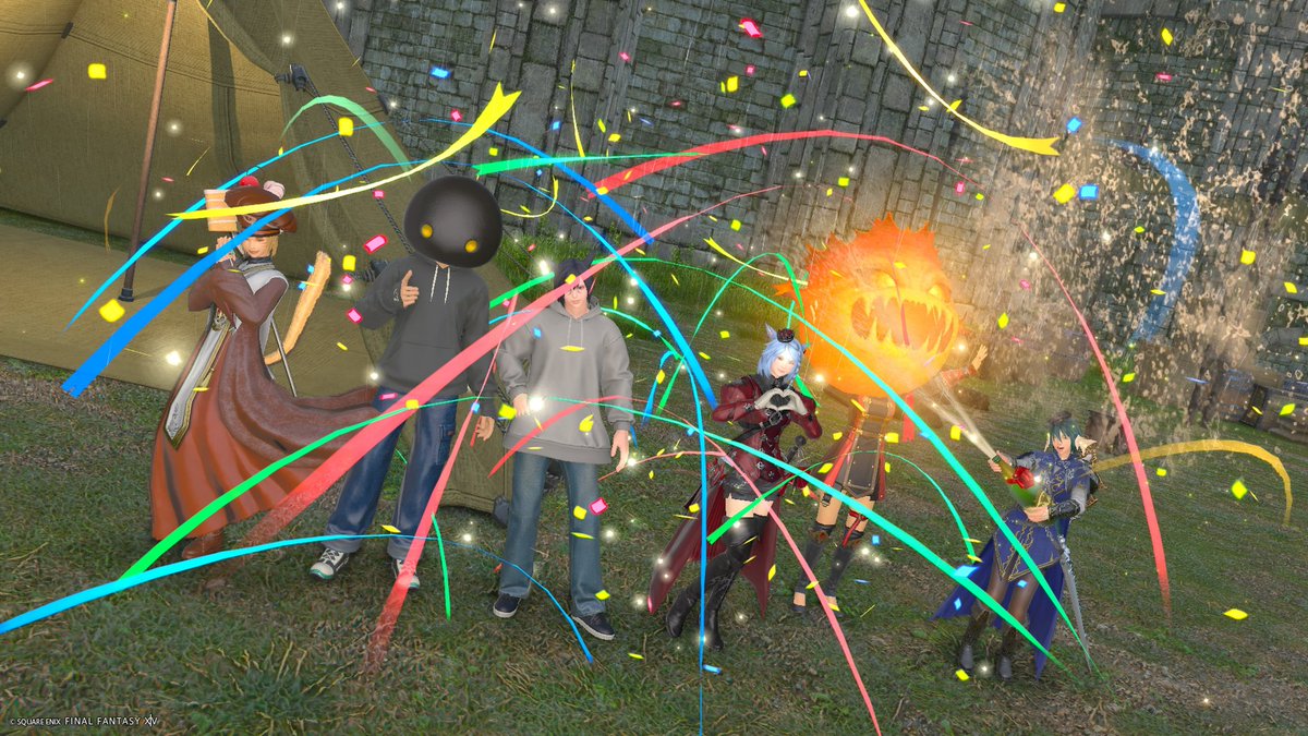 ACCipher's tweet photo. #あませと のお二人のクレセントアイルーに遊び参加しました〜
いろいろと救出であれこれやらせて頂きましたw(その後、罰貰いました！)
最後にお陰さまでクレセントアイルーで蘇生500回アチブの為に協力してもらいｱﾘｶﾞﾄｳございます！
称号「Dead Man's Tale(死人に口なし)」GET出来ました！w https://t.co/x2zzF2pfLu