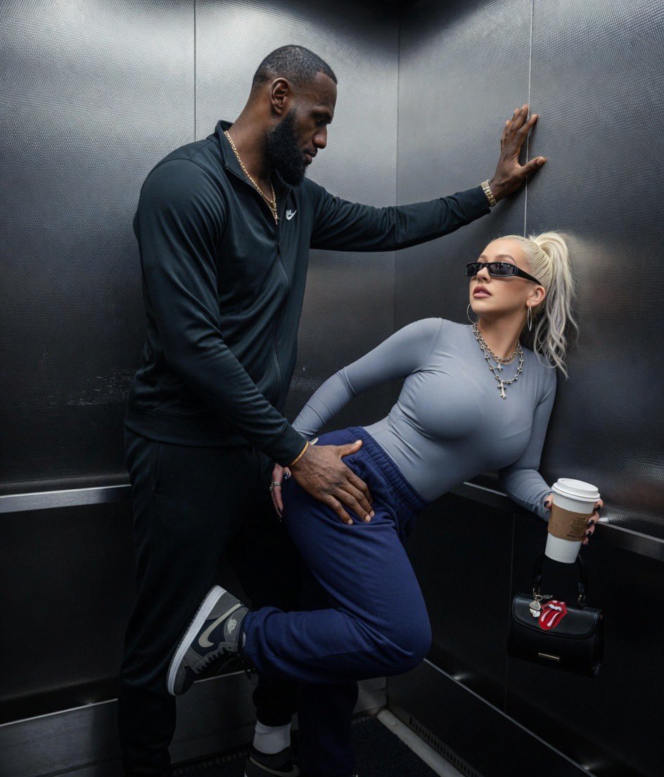LebronBigDaddy's tweet photo. The king with his sexy queen @DivaXtinaRP https://t.co/B8Ghe8gea0