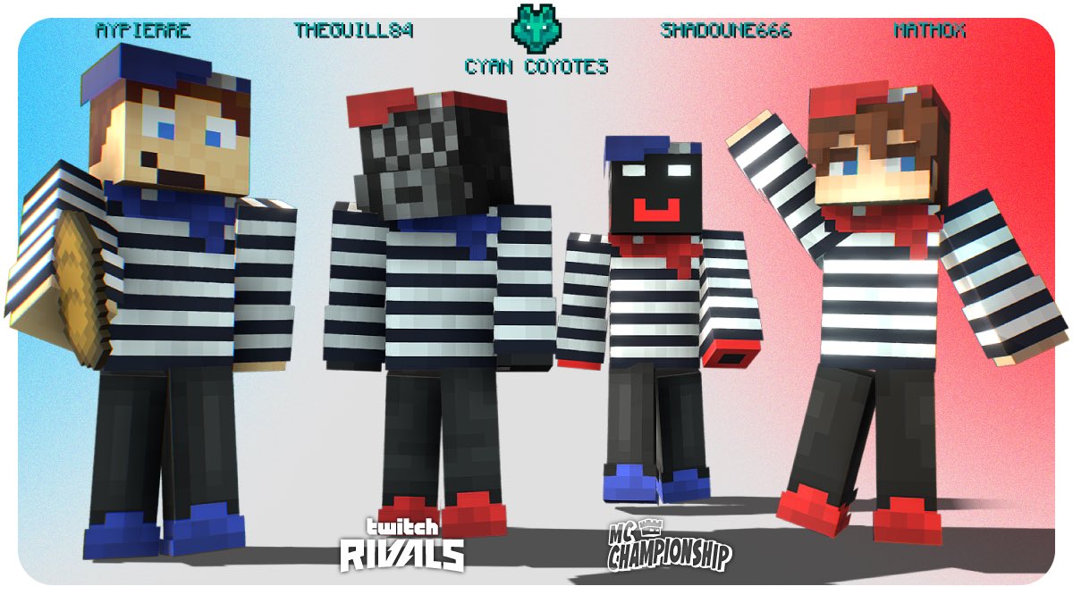Shadoune666's tweet photo. En 1h tengo MCC con el team francés, estas van a ser nuestras skins, en Minecraft y también IRL
Se viene granja de aura https://t.co/cC6Vx9MYEH