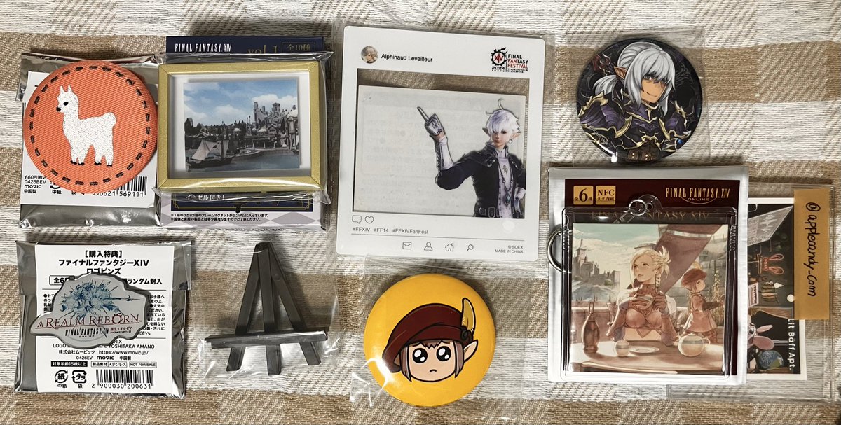 applecandy_com's tweet photo. 【交換】FF14 光の戦士の軌跡展 ヒカセン展 ファイナルファンタジーXIV

譲：画像①(エスティニアン・アルパカ・アルフィノ・タタル・新生・ミンフィリア)
求：リプ画像＞＞他ポスト募集の物
（ミュージックコレクションキーチェーン：ヴェーネス
フレームマグネット：アーモロート＞クリスタリウム） https://t.co/YXKSCKXYp9