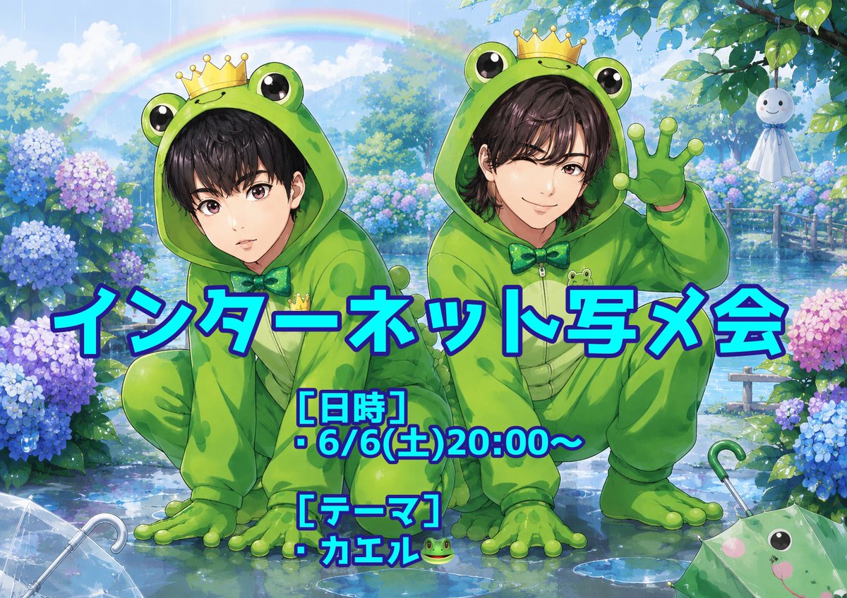 かえるページ お知らせ】 6/6(土) 20:00～ インターネット写メ会「カエルver.」開催