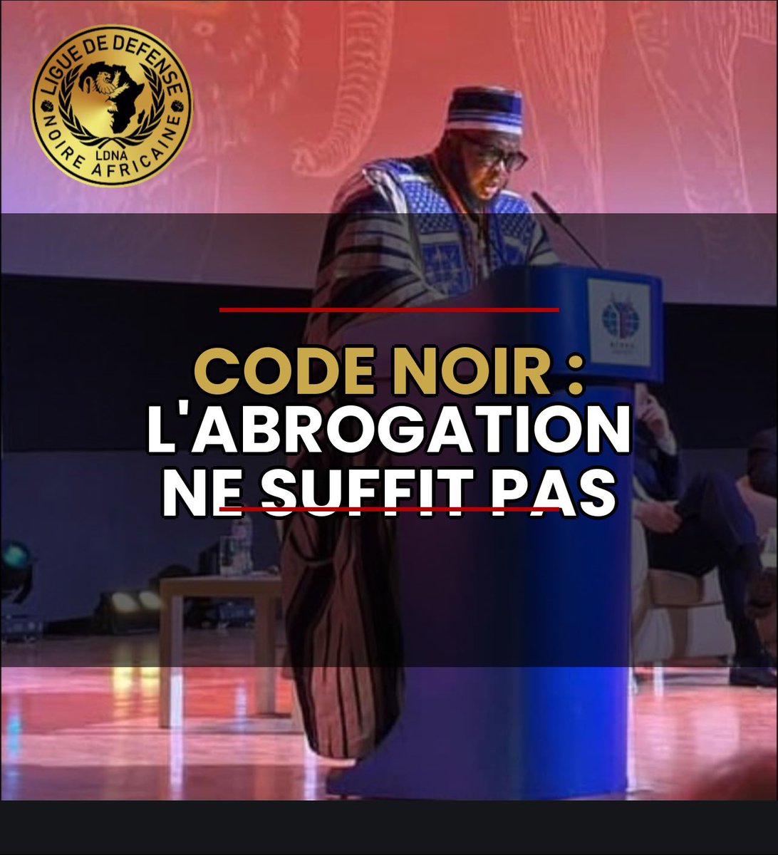 EgountchiLdna's tweet photo. #Codenoir : l’abrogation ne suffit pas 

Il faut dire aux politiciens français ce que tout le monde sait déjà : les larmes à la tribune ne remplacent pas les actes. 1/4Vitrine d'une République esclavagiste qui se regarde faire le bien sans jamais payer le prix de sa faute. https://t.co/z4rq6nnMHz