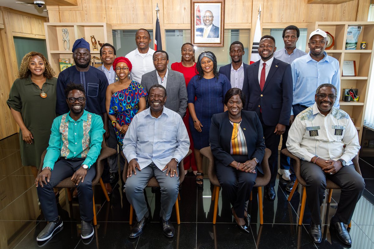 MusaliaMudavadi's tweet photo. It was wonderful meeting members of the Kenyan community in South Korea at the @KenyaSeoul during the first day of my official visit.

Our engagement focused on their welfare, labour mobility, skills transfer, diaspora investment opportunities and the important role they continue to play in supporting Kenya’s economy and development back home.

We also discussed participation in the upcoming 2027 General Elections, the proposed Diaspora Bond framework and ongoing Government efforts to strengthen engagement between the Diaspora, our missions abroad and the Ministry of Foreign and Diaspora Affairs.

I further shared Kenya’s priorities ahead of the Korea–Africa Ministerial Meeting as we continue deepening the strong Kenya–Korea partnership built over six decades.

Led by their President Wycliffe Francis Otieno, we agreed to sustain closer engagement through our mission in Seoul under Ambassador Prof. Emmy Kipsoi.

I was encouraged by the discipline, patriotism and determination demonstrated by Kenyans in South Korea as they continue flying the Kenyan flag high abroad.
