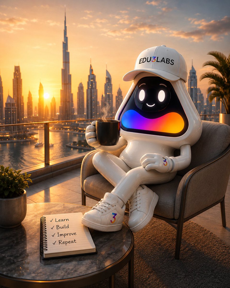 Edu3Labs's tweet photo. Quiet Sundays.

A cup of coffee. ☕
A clear mind. 🧠
A plan for the week ahead. ⚡
Most people see Sunday as the end of the week.
Builders see it as the beginning.

Have a great Sunday, fam. 🧪🚀 https://t.co/4TOagXm3LA