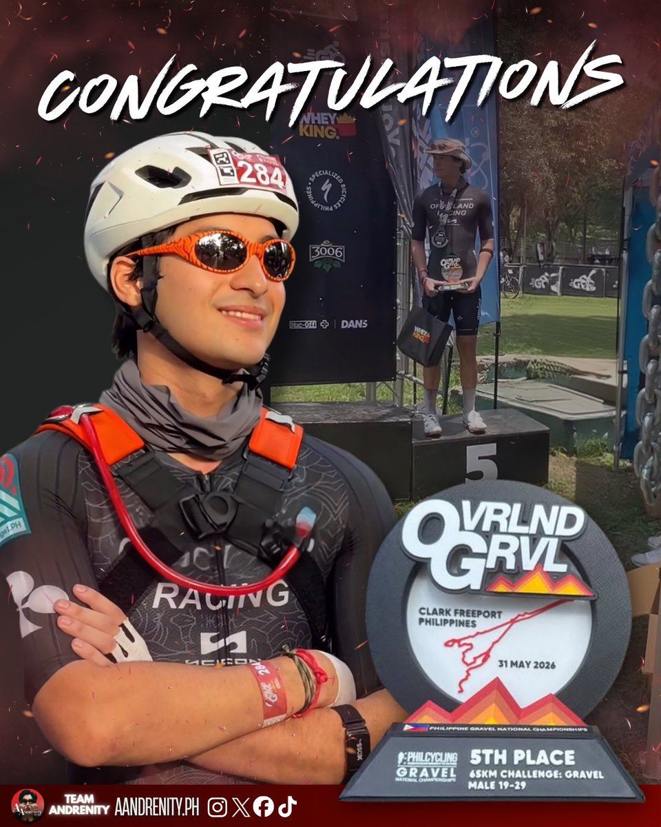 aandrenityph's tweet photo. Andres’ first bike race at OVRLND GRVL-CRK and he already gave us a reason to celebrate! 🚴‍♂️🏁

From casual rides to crossing his first race finish line alongside Sir Aga and friends and placing 5th! 

We're so proud of you, Andres! 🤩❤️ https://t.co/BdLz3Y3VV7