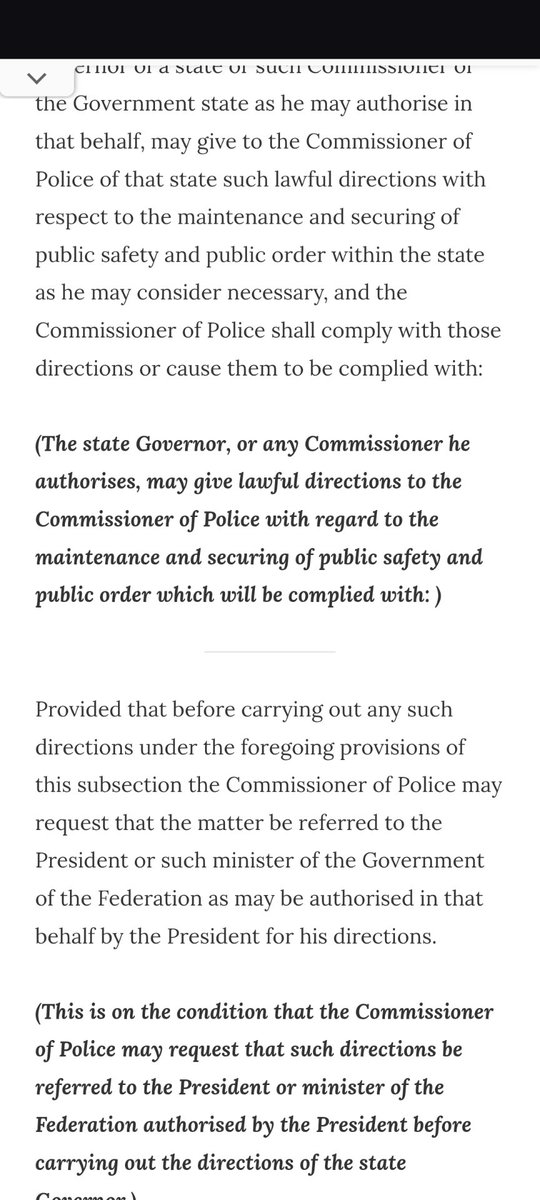 Ucslimp's tweet photo. @iTrollKiller @PELJOE504 @Dope_deji @Thepentane_ Grok failed to add the last part where the commissioner can tell the governor to refer to the President before doing anything. In a nutshell, say no to the governor. Absolute power resides with the President. https://t.co/6kzEphstVZ
