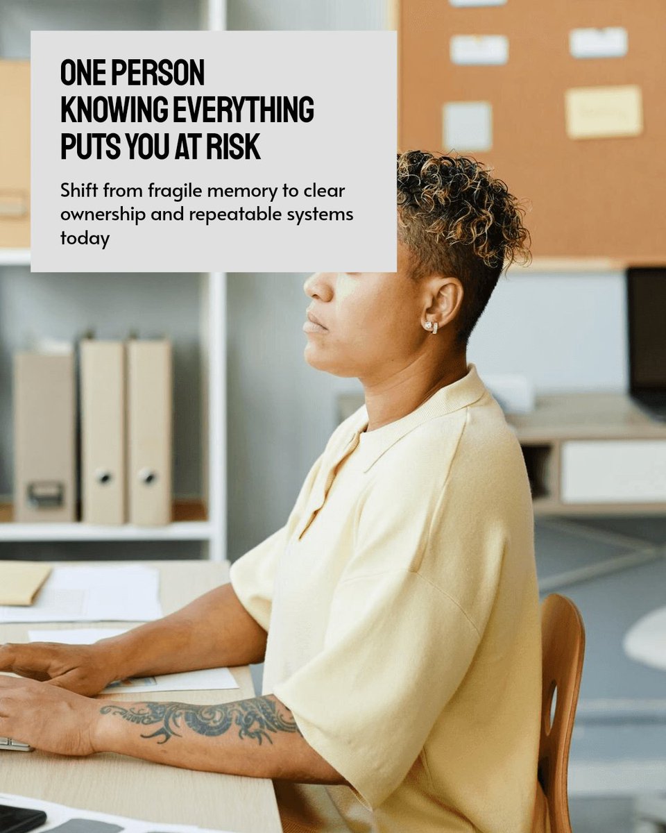 InfiniteCloudIT's tweet photo. If one person knows how everything works, the setup is fragile. Every task, update, or departure that relies on memory alone adds risk. Stability comes from clear ownership and repeatable systems. Comment or DM to discuss reducing that risk. https://t.co/UV97JyWM5i