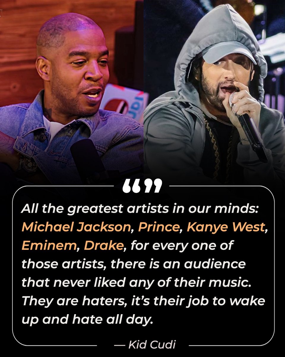 Southpawer's tweet photo. In the latest episode of his Big Bro podcast, Kid Cudi spoke about greatest artists being hated everyday for no reasons 🫡 https://t.co/AUtRJcGGOf