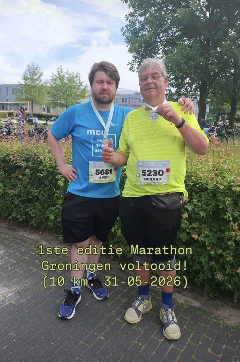 GerHilbrants's tweet photo. 1ste editie #MarathonGroningen voltooid. https://t.co/zKStBti7BI