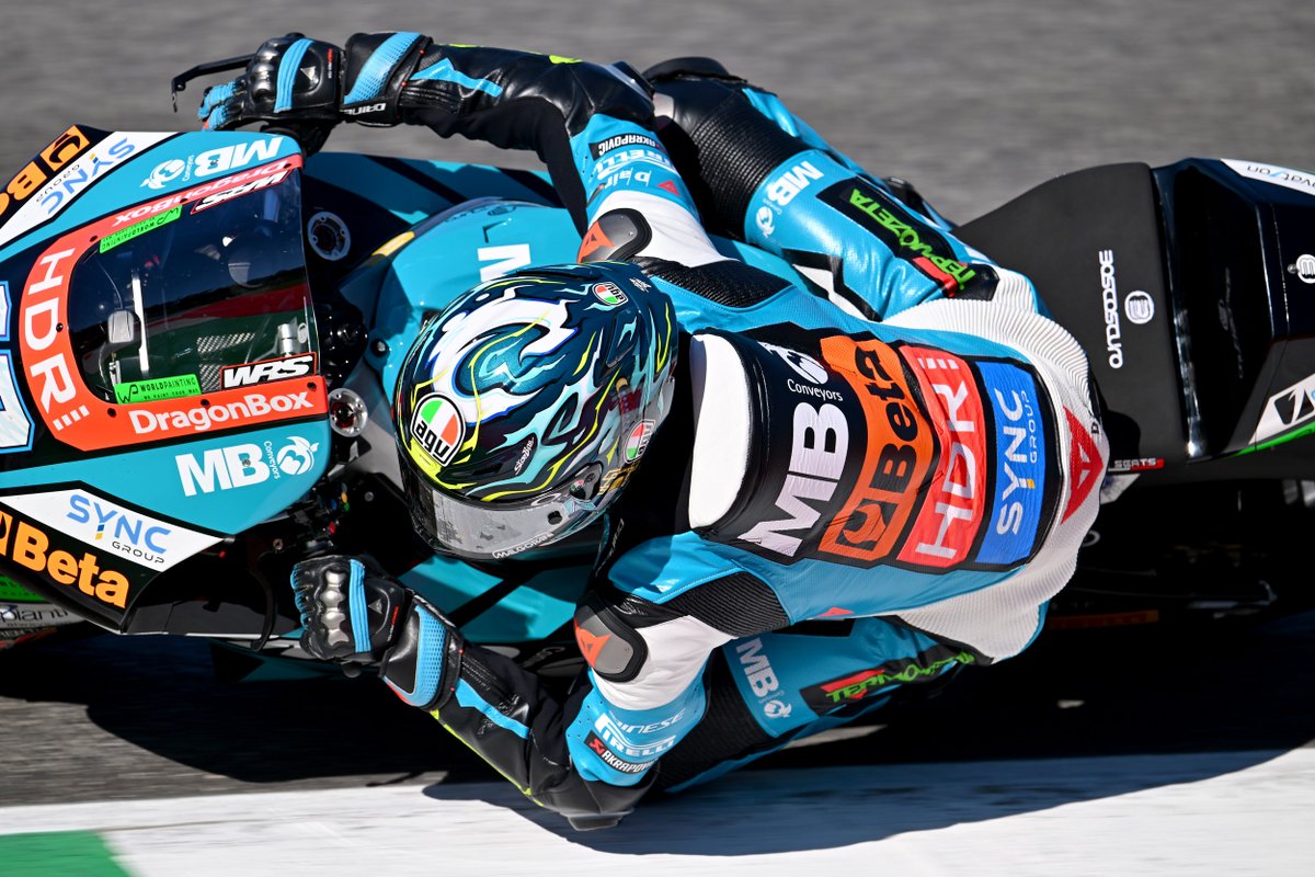 dainese's tweet photo. Celestino Vietti 2nd and @daniholgado96 3rd in the #ItalianGP of the #Moto2 class! Both riders put up quite a fight for podium glory at the @MugelloCircuit, well done! #dainese https://t.co/dP95aQPnV8