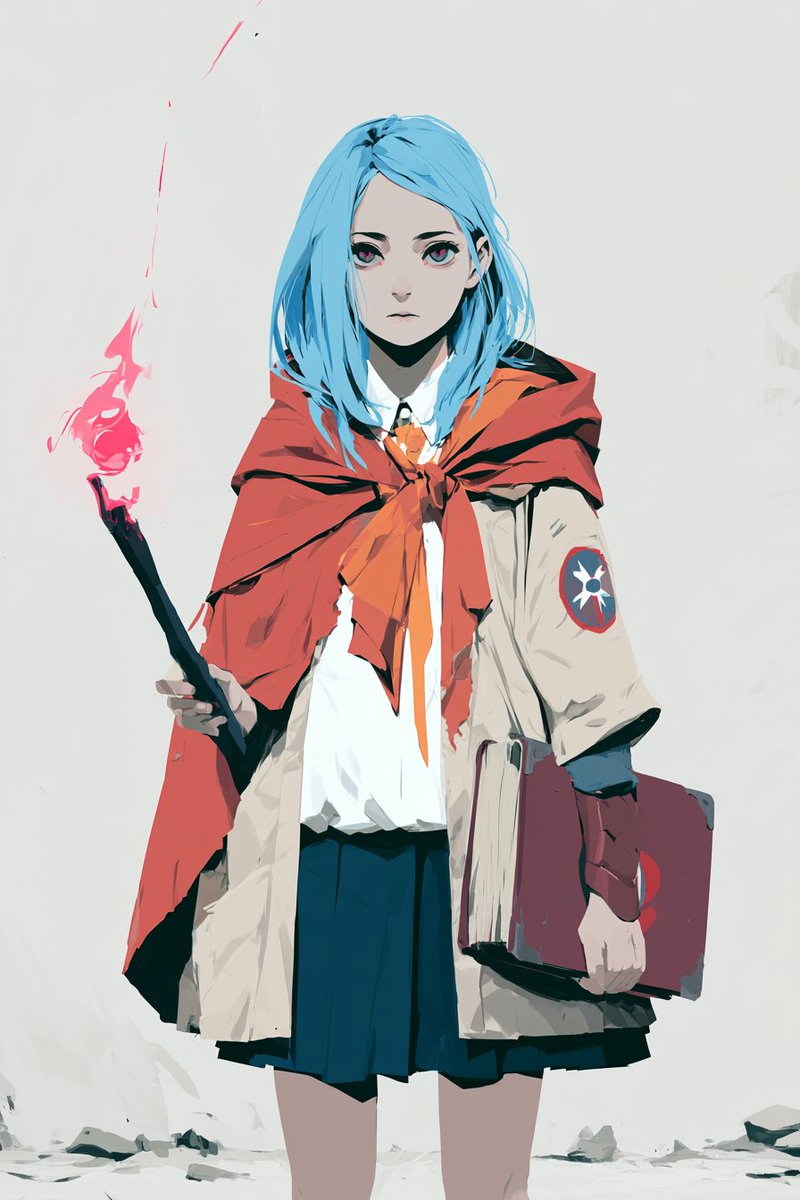 aimikoda's tweet photo. Midjourney prompt for character: 
mage girl --ar 2:3 --profile txgf1m1 --stylize 1000

Gpt Image 2 Character Sheet Prompt to turn her 3d:

Create an artistic 16:9 CHARACTER IDENTITY BOARD.

SUBJECT: use the reference image. name: Ruby. make color correction.
VISUAL MEDIUM: stylized 3d.

Pure white / soft off-white background.
No environment, no logo, no watermark.

DESIGN DIRECTION:
Do not create a standard character reference sheet.
Create a cinematic identity board that feels like a high-end animation studio character study mixed with an artbook layout.

The layout should be asymmetrical, elegant and visually memorable.
Use large empty space, varied image scale and intentional imbalance.
Avoid grids, blueprint design, catalog layout and repetitive turnaround presentation.

IMPORTANT LAYOUT RULE:
Do not overlap any character images.
Every view must have clear separation and breathing room.
Keep all bodies, portraits, silhouettes and detail studies visually distinct.
No cropped faces, no hidden limbs, no stacked figures, no merged poses.

MAIN COMPOSITION:
Place one large hero full-body view slightly off-center as the visual anchor.

Around it, arrange smaller supporting studies with clean spacing:
neutral full-body view,
back view,
profile view,
seated pose,
leaning pose,
crouching pose,
top-down body angle,
low-angle body angle,
expressive portrait studies.

Each view should feel like a separate clean character study, not a frame from one scene.

IDENTITY LOCK:
Preserve strict identity consistency across all views:
same face,
same facial proportions,
same hairstyle,
same outfit,
same body proportions,
same posture language,
same visual personality.

USEFUL REFERENCE DETAILS:
Make the character readable for future image and video generation:
clear face shape,
clear hair silhouette,
clear outfit silhouette,
clear body shape,
clear hands,
clear posture,
clear expression range.

ARTISTIC SECTIONS:
Include a small silhouette study area with 2-3 simplified black character silhouettes.
Include a small expression study area with subtle emotional variations.
Include a small detail study area showing key visual features of the face, hair and outfit.

TEXT DESIGN:
Add one stylish CHARACTER ID block.
Keep it minimal, bold and art-directed.
Use only:
NAME
ROLE
CORE MOOD
VISUAL SIGNATURE

Use small handwritten-style labels only where helpful.
Subtle editorial arrows and annotation marks are allowed, but keep them minimal and elegant.

STYLE:
minimal,
cinematic,
premium,
artbook-like,
clean,
expressive,
useful for production.

The final image should feel like an artistic character identity board designed to help an AI model understand the character’s face, silhouette, outfit, posture and emotional range.
