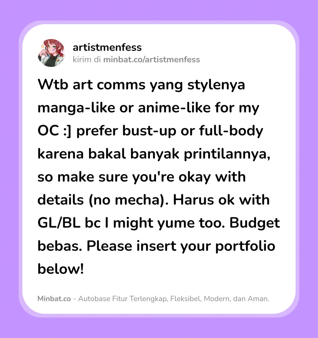 Artist Menfess tweet media