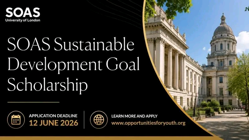 Demo4show's tweet photo. Fully Funded Master’s Scholarship Opportunity in the UK 🇬🇧

The SOAS Sustainable Development Goal Scholarships 2026/27 are now open for applications!

This prestigious scholarship by SOAS University of London supports students pursuing master’s degrees connected to the UN Sustainable Development Goals (SDGs).

https://t.co/4NIsQjWTNn