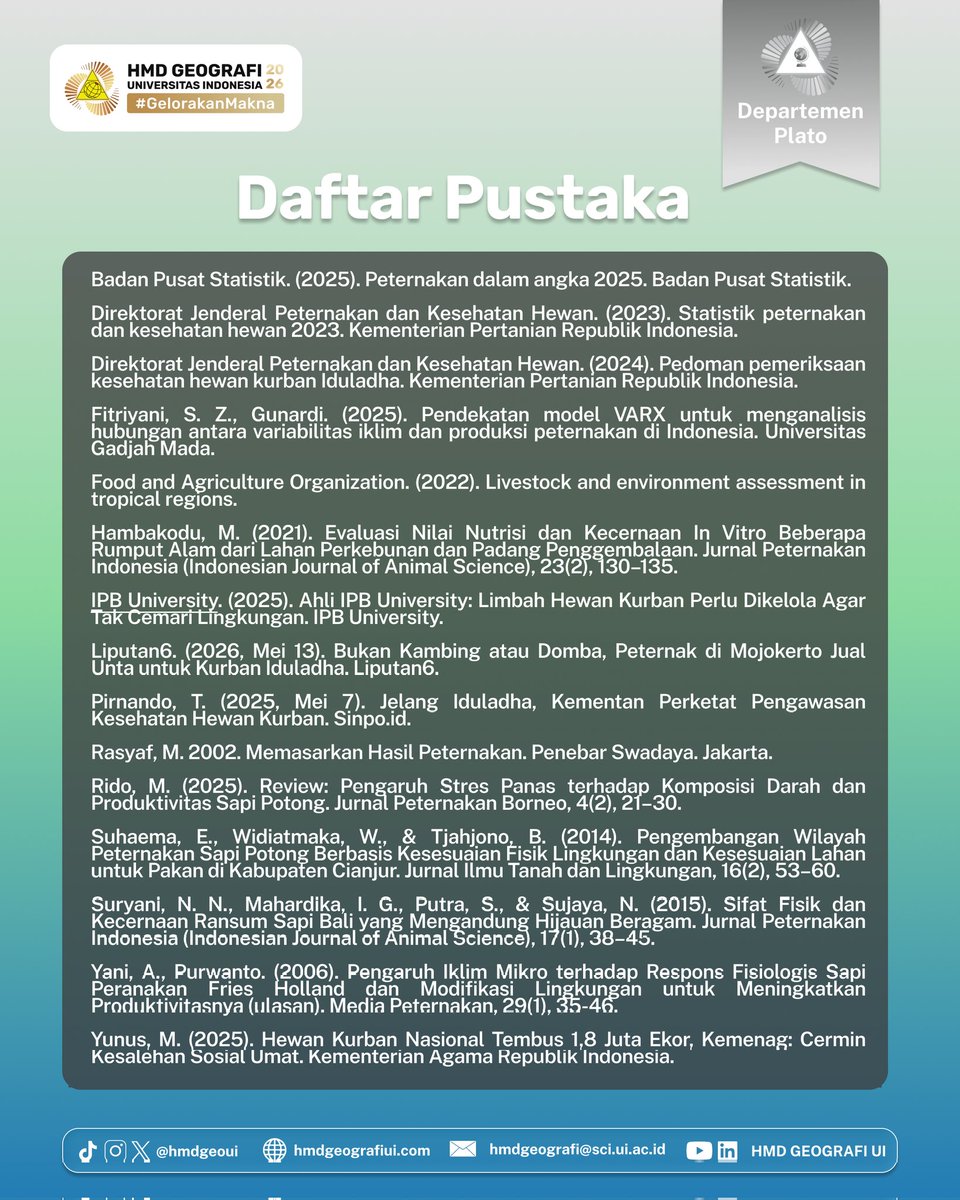 HMDGeoUI's tweet photo. Melalui Geofact #1, kita akan melihat bahwa takbir tidak hanya menggema di masjid dan jalanan, tetapi juga di bentang terestrial Indonesia. 🌍✨ https://t.co/PYhWwF5zP7