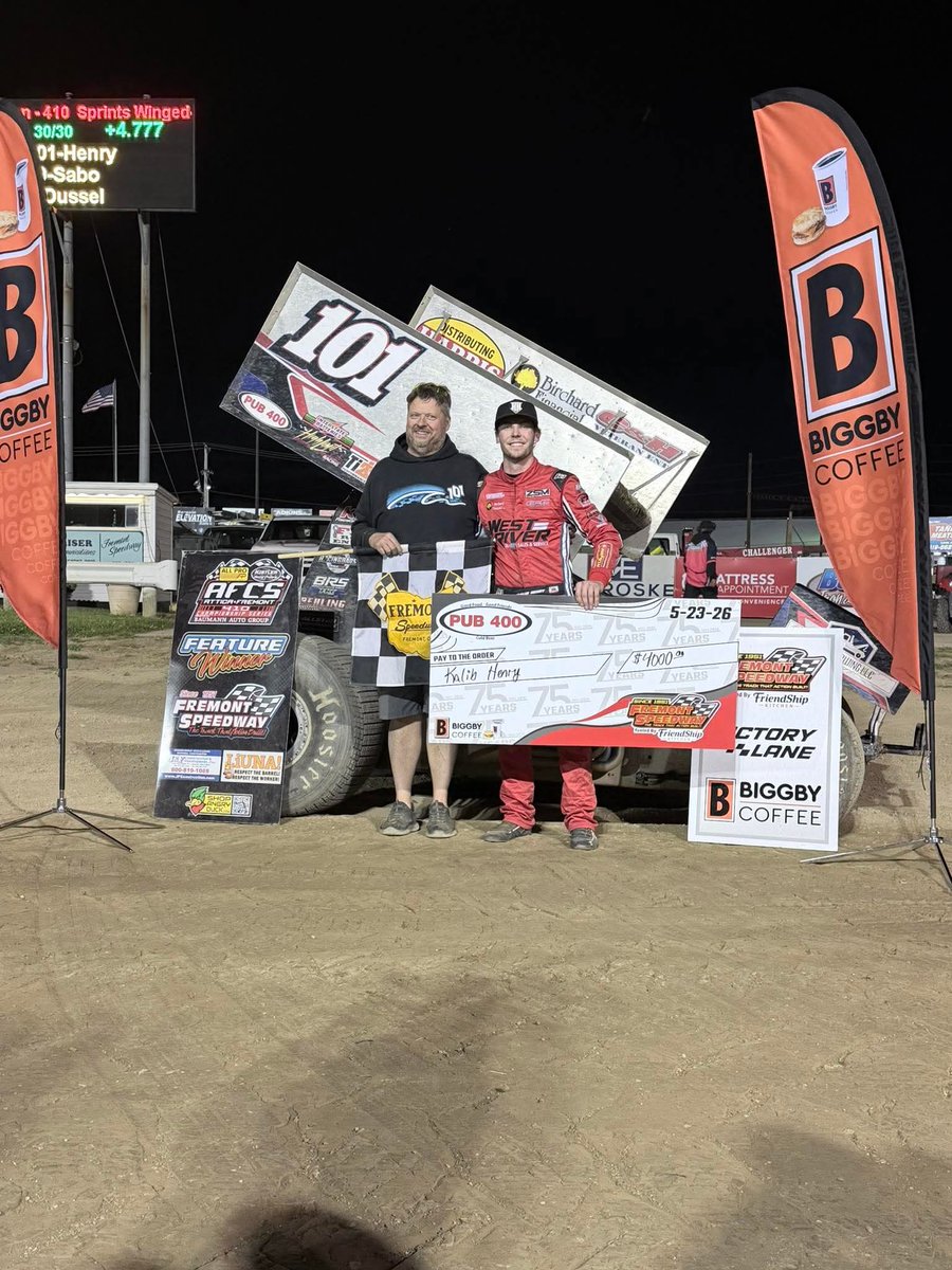 rickgoalie52's tweet photo. Kalib Henry Wins the AFCS 410 V Winged Sprint Car A-Main at Fremont Speedway 
2nd Zeth Sabo 
3rd Nate Dussel 
4th Craig Mintz 
5th Trey Jacobs 
6th Gauge Garcia 
7th Gavan Boschele 
8th TJ Michael 
9th Chris Andrews 
10th Kody Brewer 
AFCS 📸 https://t.co/SB9OKHrewc