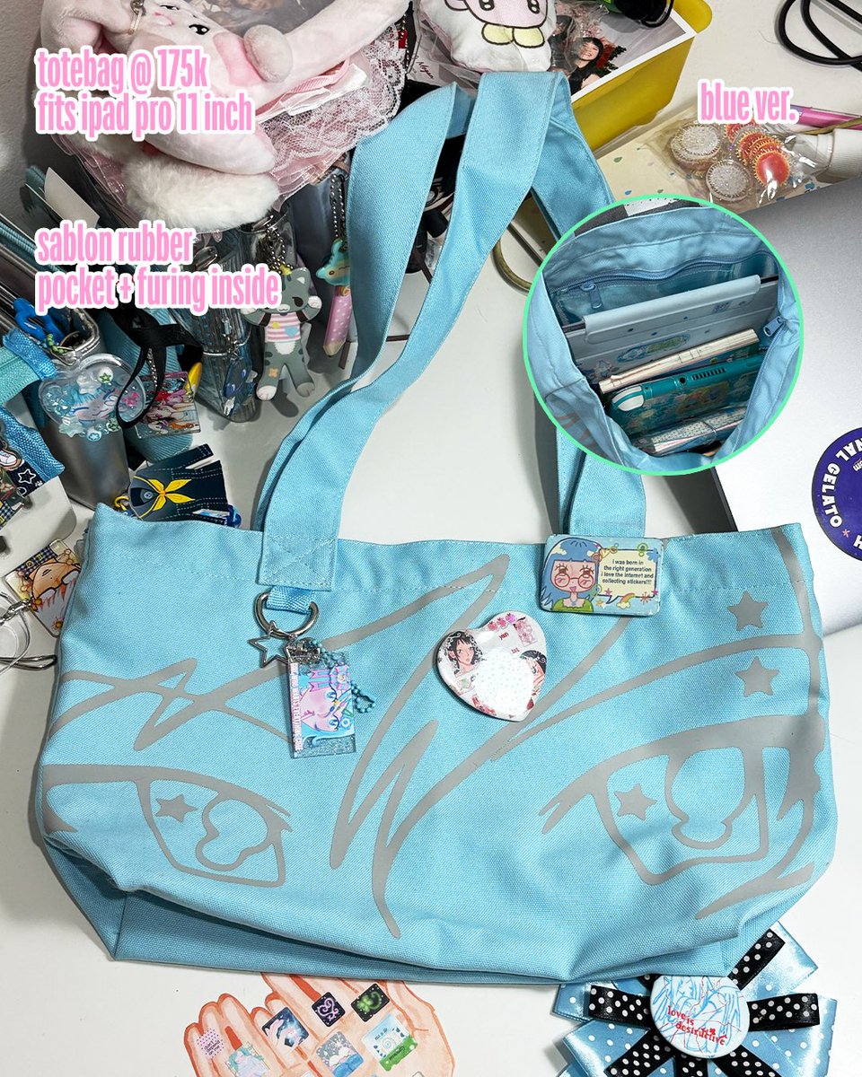 toloveblue's tweet photo. bags, pouch, keychains &amp; binders 
<bags are OTS only> https://t.co/fJxcB3BIWV