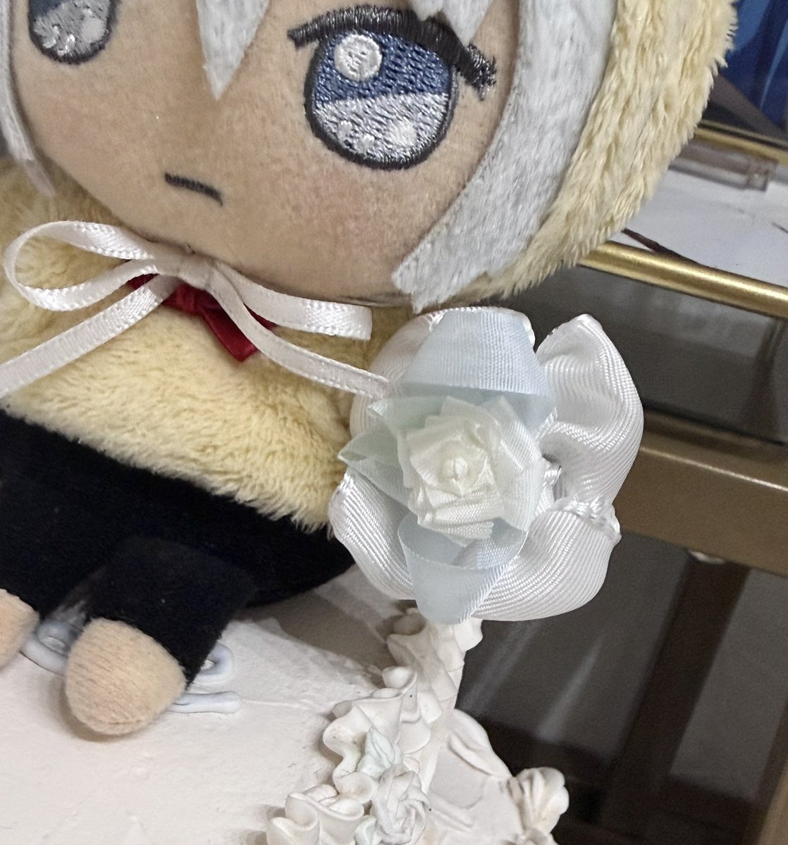 NOISE_HA_KESE's tweet photo. Sugar(@su9rayce)さんのヘドレとリング💐🤍
リングぬいに持たせたらブーケみたいでめちゃくちゃ可愛い😻 https://t.co/yvcDP3I84t