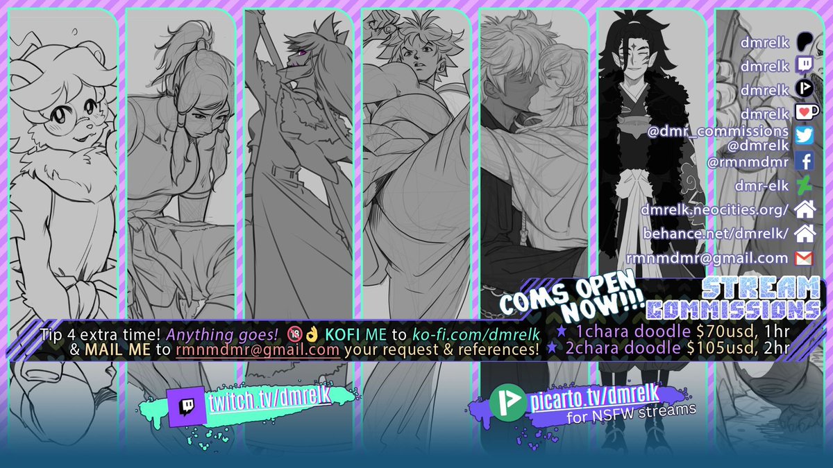 dmrelk's tweet photo. We have instream coms open today!!! Not in the night but in the morning!!! Just letting you guys know ahead, mail me for inquiries https://t.co/1VVj11axOW