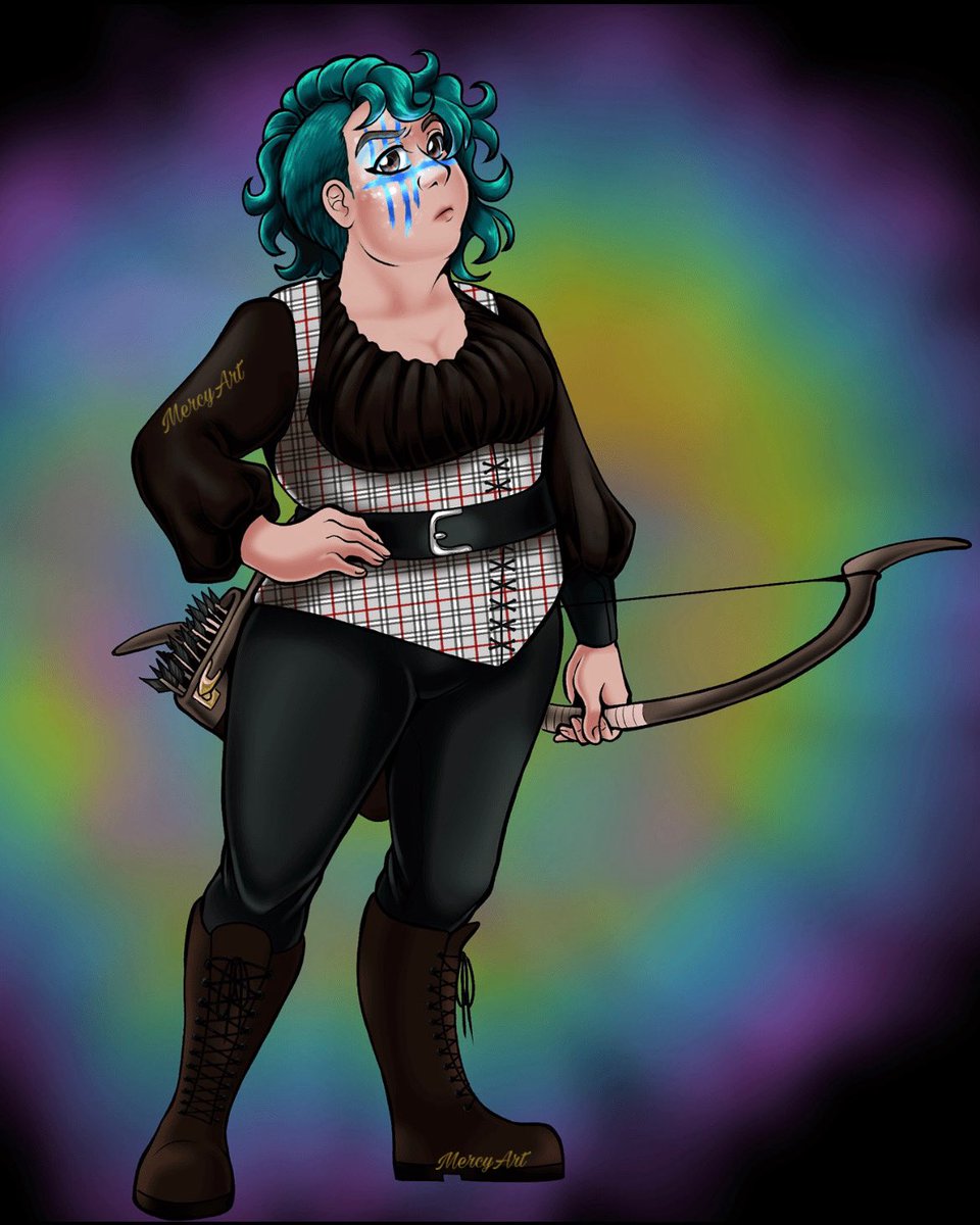 Mercy_With_Art's tweet photo. Lyra Ashveil doesn't cry.

Those are war marks.
She painted them herself

#DnD #TTRPG #CharacterArt #FantasyOC #RangerClass https://t.co/864lkCVceT