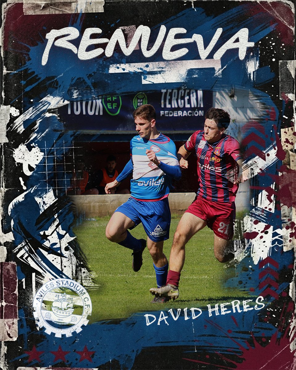 AvilesStadiumCF's tweet photo. 🔄 DAVID HERES, COMPROMISO Y CALIDAD

David Heres seguirá otra temporada tras volver a ser una pieza importante en nuestro juego ofensivo. ⚽✨

Jugador fiable, versátil y con carácter para seguir creciendo. 💪

🔗 https://t.co/PLqmwkdg76

#celestinoabogado #VamosStadium https://t.co/3Em6ToKWxQ