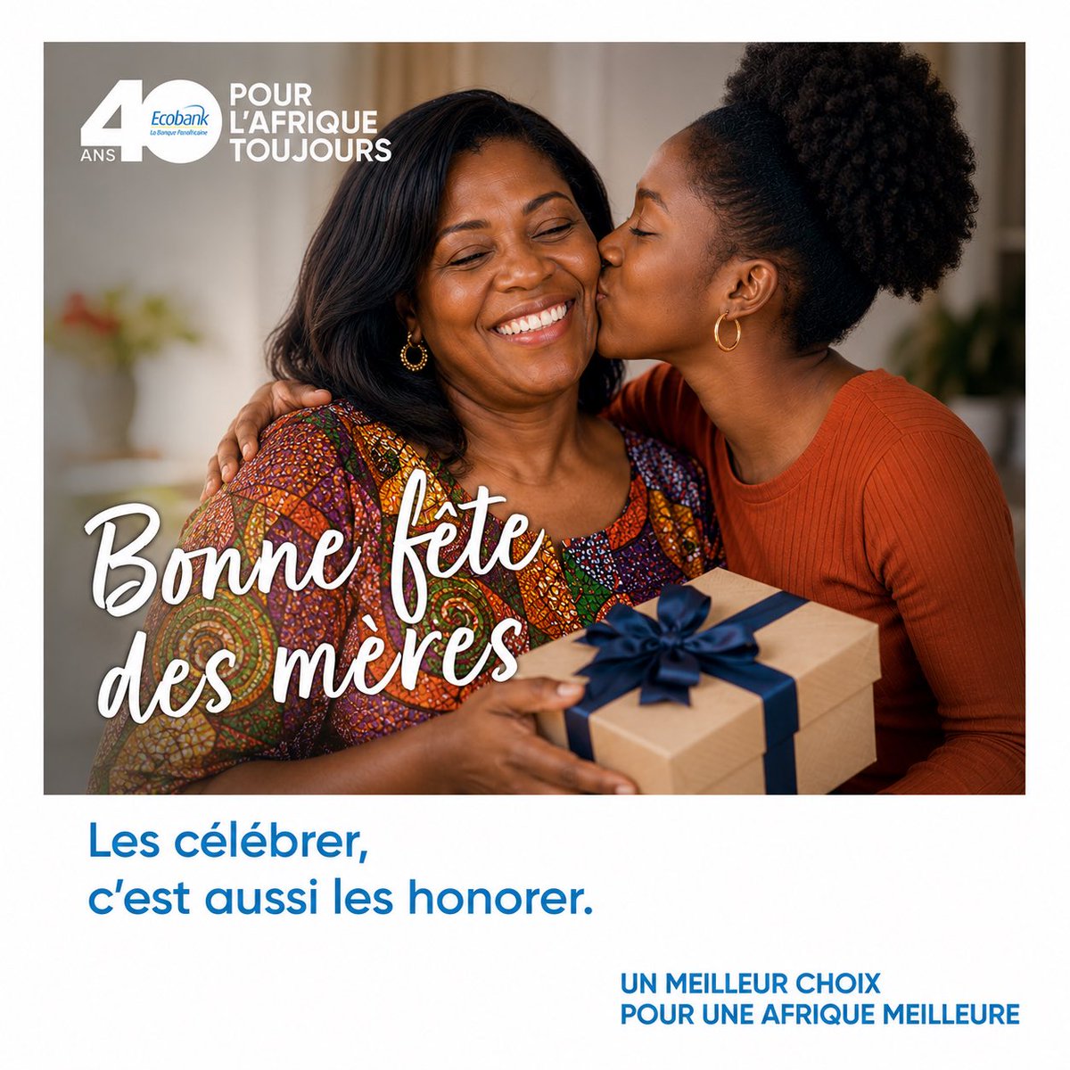 ecobankci's tweet photo. 🌷 Aujourd'hui, nous célébrons celles qui rendent chaque jour meilleur.

Ecobank Côte d'Ivoire souhaite une bonne fête à toutes les mamans du monde entier.

#BonneFeteDesMeres #EcobankCI https://t.co/RAn5wHvpoF