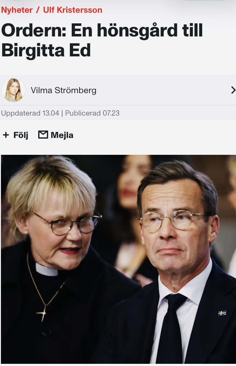 LundblomMy's tweet photo. Jag betalar gärna 16000 kr för hennes höns, det är en spottstyver mot vad VI skattebetalare fick i nota när Socialdemokraterna köpte en för ca 3 - 3,5 miljarder för makten.
Du vet, sådan som  korrupta länder gör. 😃 https://t.co/Brie9Zy1Wz