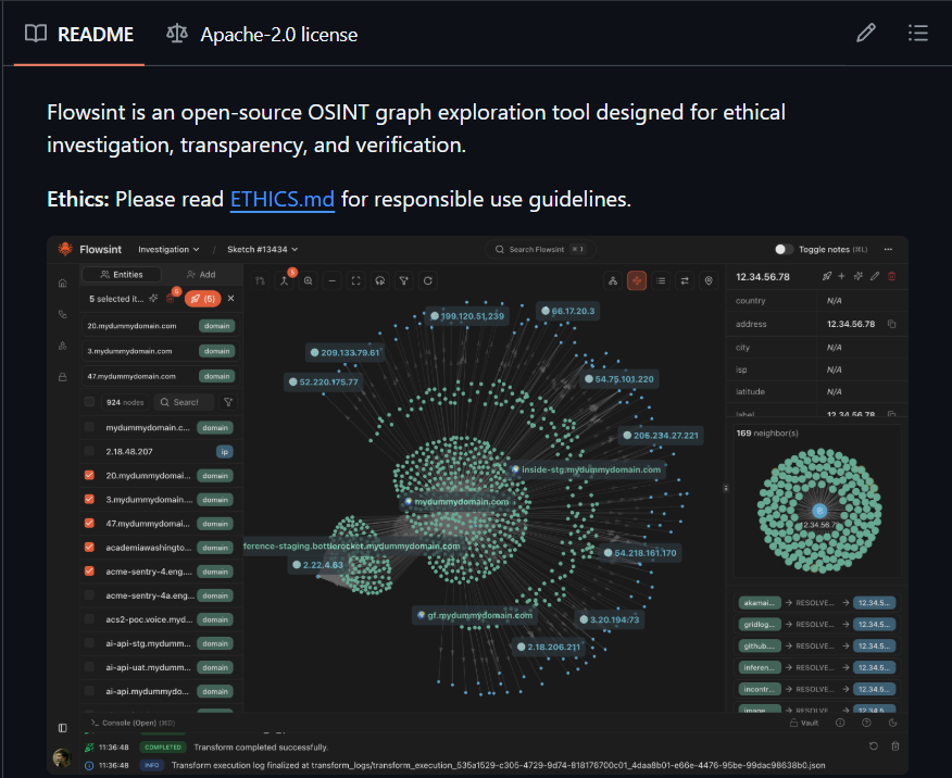 UCybersX's tweet photo. 📌 أداة flowsint
اداة (OSINT) لجمع المعلومات عن اي شخص بضغطة زر واحدة سواء معرفة حساباته على مواقع التواصل الأجتماعي او ارقام الهواتف المرتبطة به وحتى البريد الألكتروني وتجميع البيانات المتناثرة

تحتوي على أكثر من 30 أداة لجمع المعلومات في اداة واحدة  يمكنك فحص وتوسيع البيانات الخاصة بـ (أسماء الـ Domains وعناوين الـ IP وأرقام الهواتف والبريد الإلكتروني وأسماء المستخدمين والمواقع وحتى محافط العملات الرقمية Crypto Wallets)

باختصار: بمجرد امتلاكك لنقطة انطلاق واحدة (سواء كانت بريد إلكتروني او اسم مستخدم او الـ IP أو الأسم) ستساعدك الأداة على كشف شيء عن الشخص والروابط المخفية وبناء مخطط تحقيقي متكامل خلال دقائق

👇 رابط الأداة