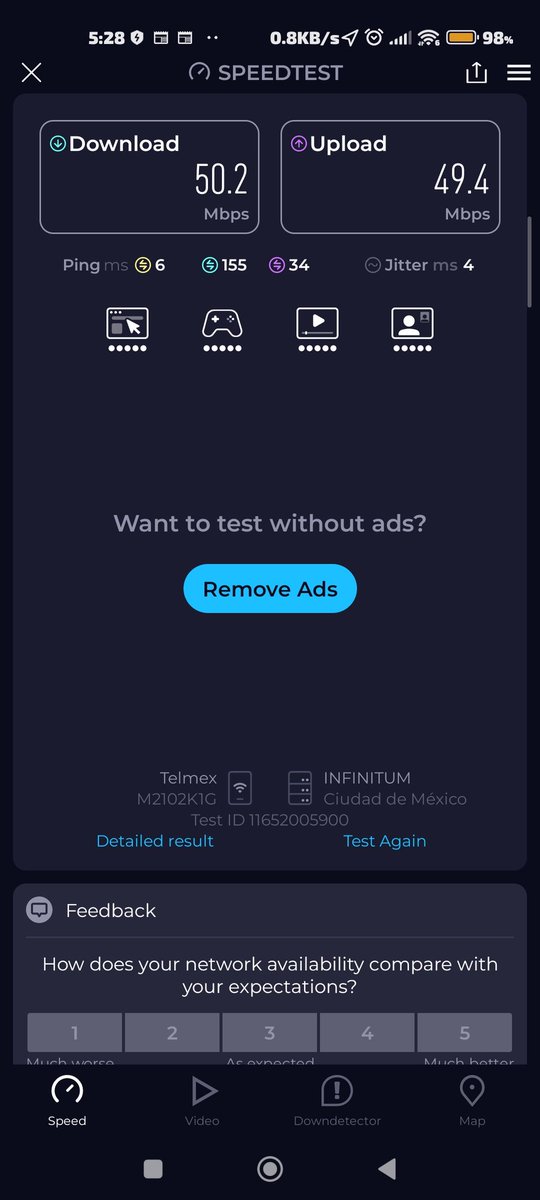 Bullarios's tweet photo. @TELMEXSoluciona Hola, en mi caso mi velocidad fué reducida a 50 kbps 😭 https://t.co/7kq7ZaBkox