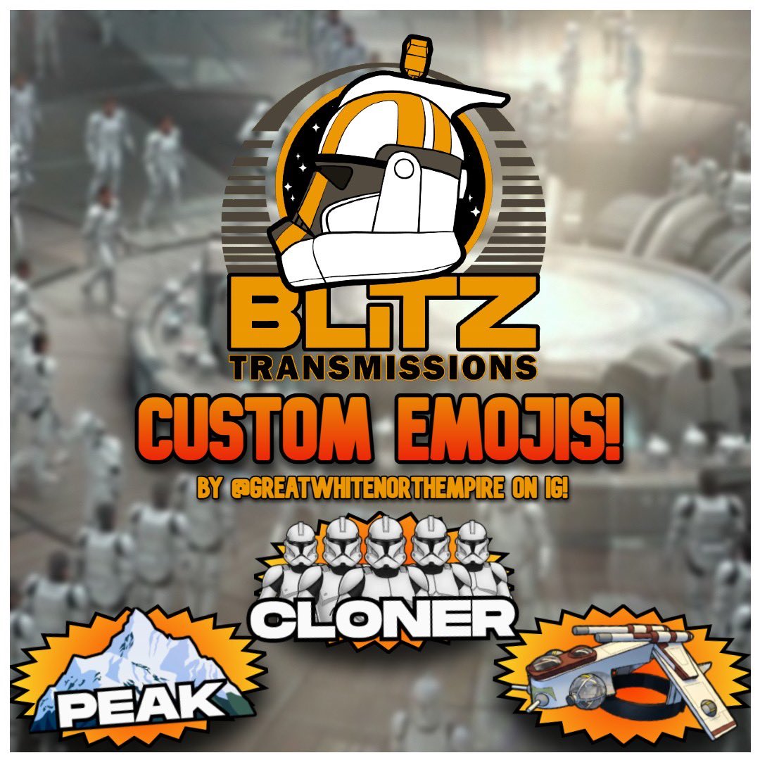 Blitz_YT's tweet photo. I’m very excited to show off the first batch of custom emojis for Blitz Transmissions! Each of these emojis has to do with the identity of Blitz Transmissions, from community memes to special moments!

#starwars #starwarsfan #starwarsnerd https://t.co/FHnX0dpUkq