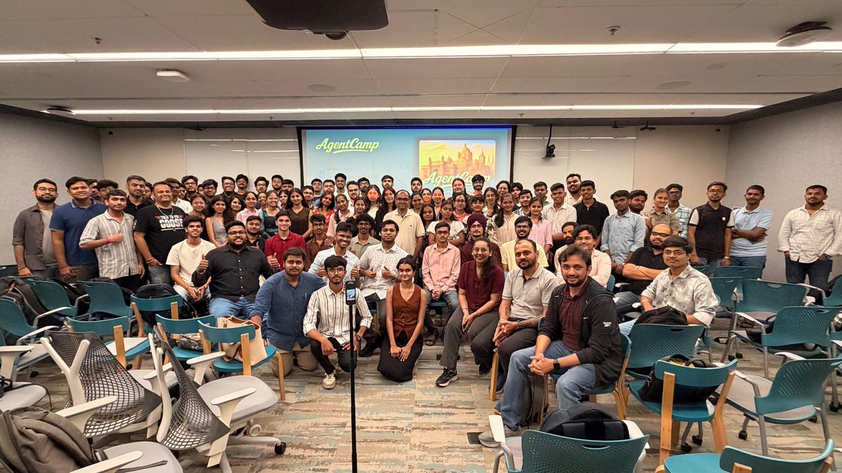 KasamShaikh's tweet photo. 91+ attendees. Countless AI conversations.

Alhamdullilah, grateful to have spoken on Building AI Agents with Microsoft Foundry at AgentCamp Mumbai.

Thank you to everyone who showed up, contributed, and made it special. 🤝

#agentcampmumbai #dearazure #askbhai #globalaicommunity https://t.co/Q2BbXJq6yN