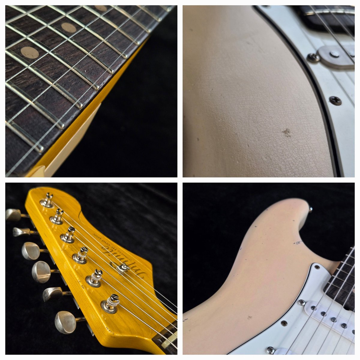 shima_chiku4no's tweet photo. 【エレキギター入荷情報】
#Infinite の新ラインナップ「Classic Series」より
Classic STが入荷いたしました！
カラーはShell Pinkですが、焼けたような色味で風格が凄まじいです…！
国産、ハンドメイド、エイジド加工でこの価格…破格です！

デジマート⇩
https://t.co/LJhX2WW0sV https://t.co/NE4gsLQrJg