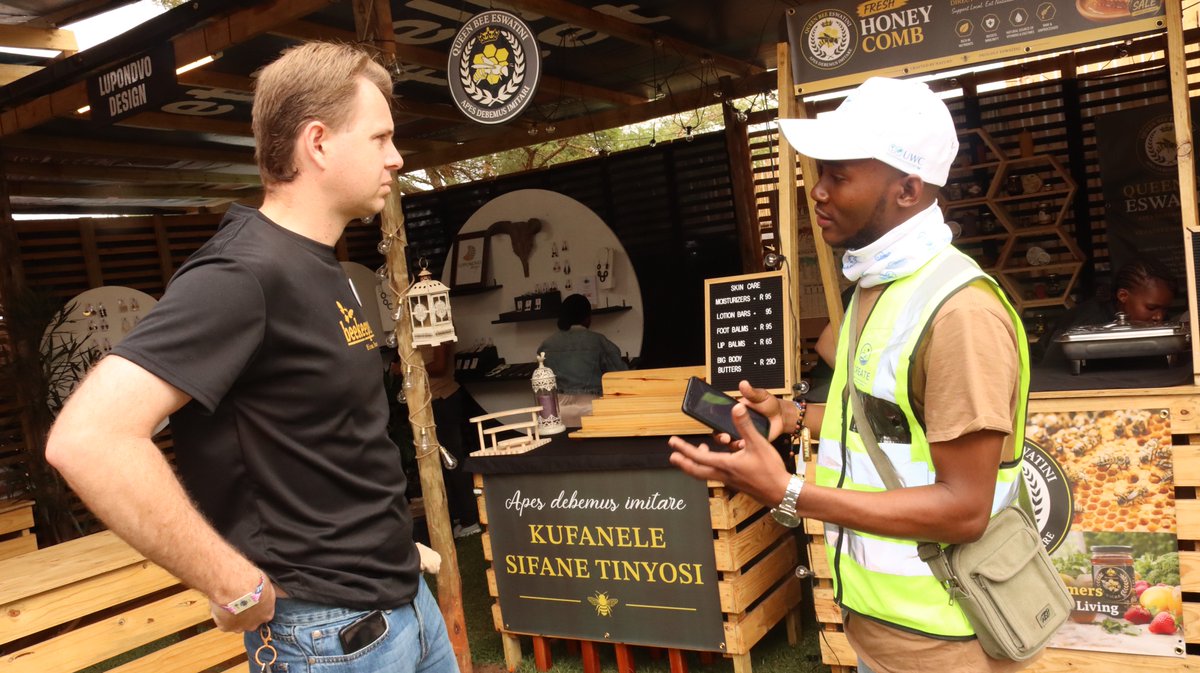 UNDPEswatini's tweet photo. It’s Day 3 &amp; final day of #BushfireFestival2026, &amp; our CREATE Champions are still on the ground connecting with Micro, Small and Medium Enterprises, corporates and financial institutions to raise awareness about the Catalyser for Renewable Energy Transition in Eswatini programme. https://t.co/6yXyFQNftw
